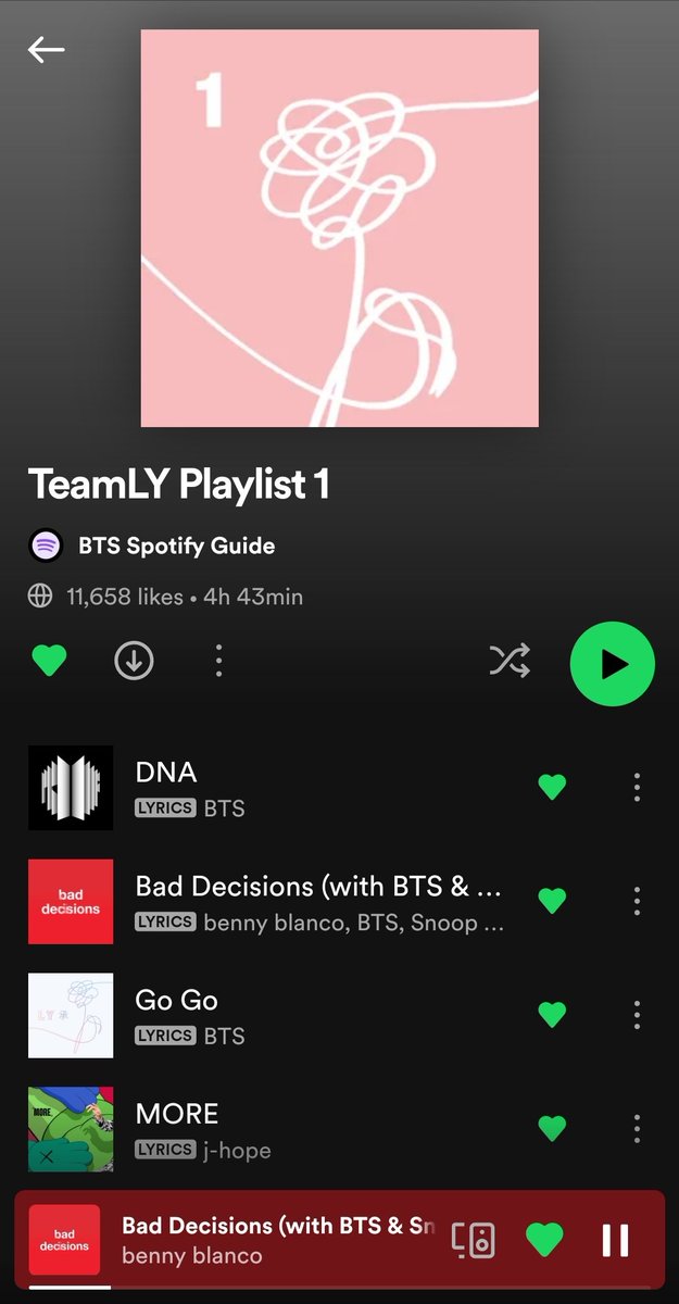 Shinemichm's tweet photo. Saben que playlist de Spotify de que team ya llego a más de 11K de likes? Si, el Team LY, somos superiores 🥵

WE WANNA FOCUS ON BTS
#TeamLYfortheWIN #TeamLY https://t.co/xRJfbvob7E