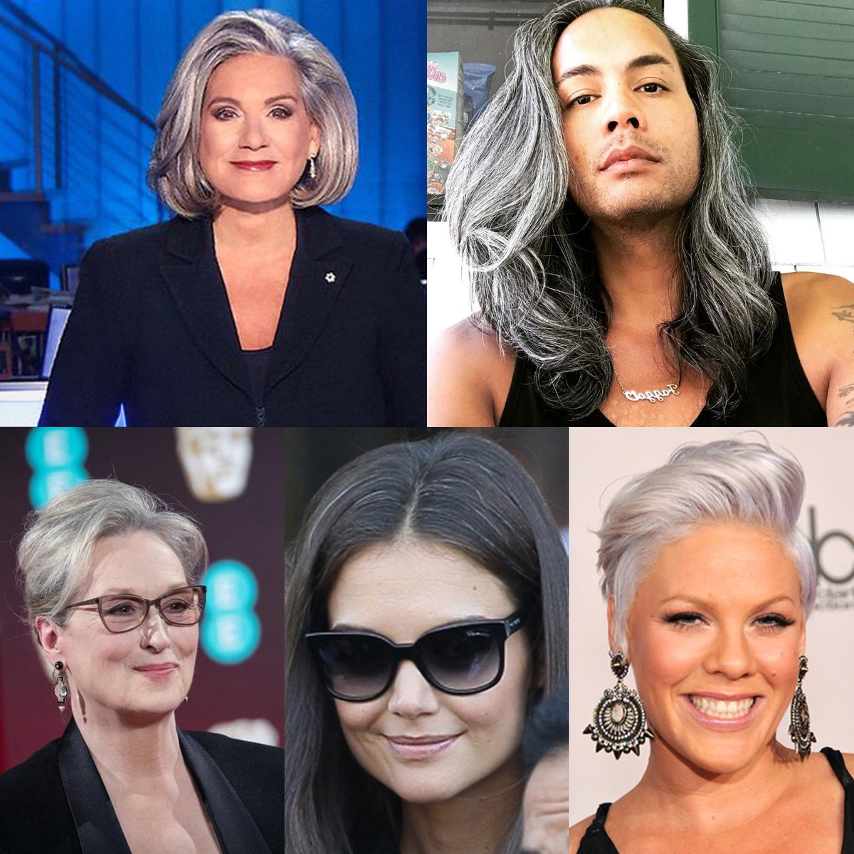 Grey hair. Who wore it best? 

Trick question. They all look fantastic. 

 #GreyHairDontCare #LisaLaFlamme