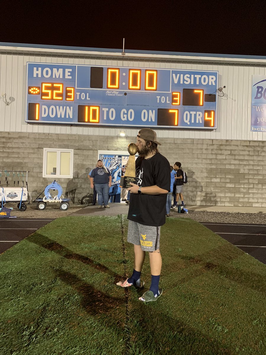 What a game, glad the coal bowl trophy is back home. Even more glad we made my boy @DashawnWebster look so good toting the rock 🪨 @CoachCookOL @CoachDom88 @CoachMaloneyWVW @CoachEverhart @CoachTLeavitt