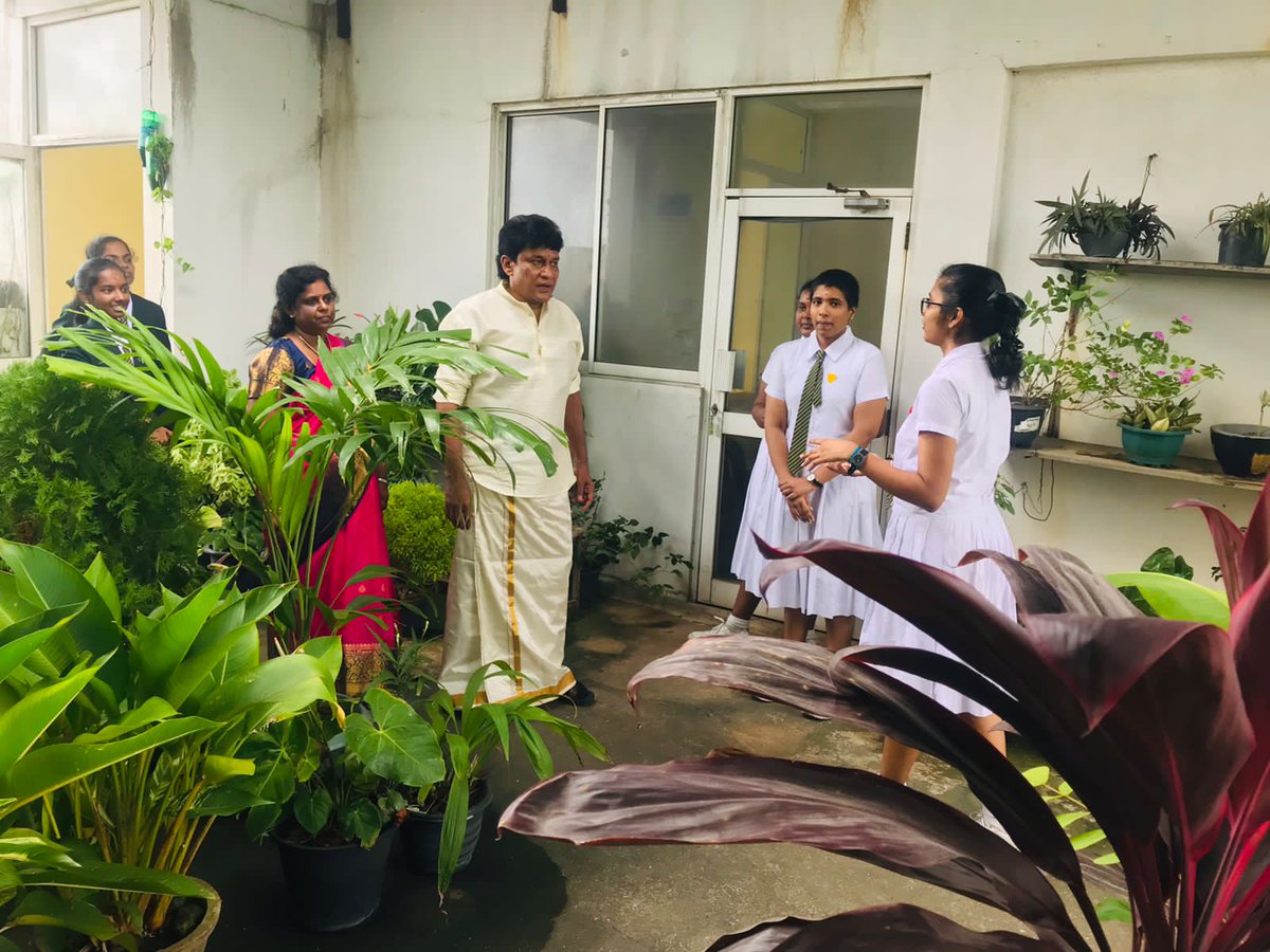 ManoGanesan's tweet image. The "Hanging Garden of Wellawatta" at the rooftop of #Colombo Hindu Ladies College, a growing example to all multi-storey apartments in #Wellawatta. The students &amp;amp; subject teacher were very proudly explaining their achivements to their MP. And i listened..! #manoganesan