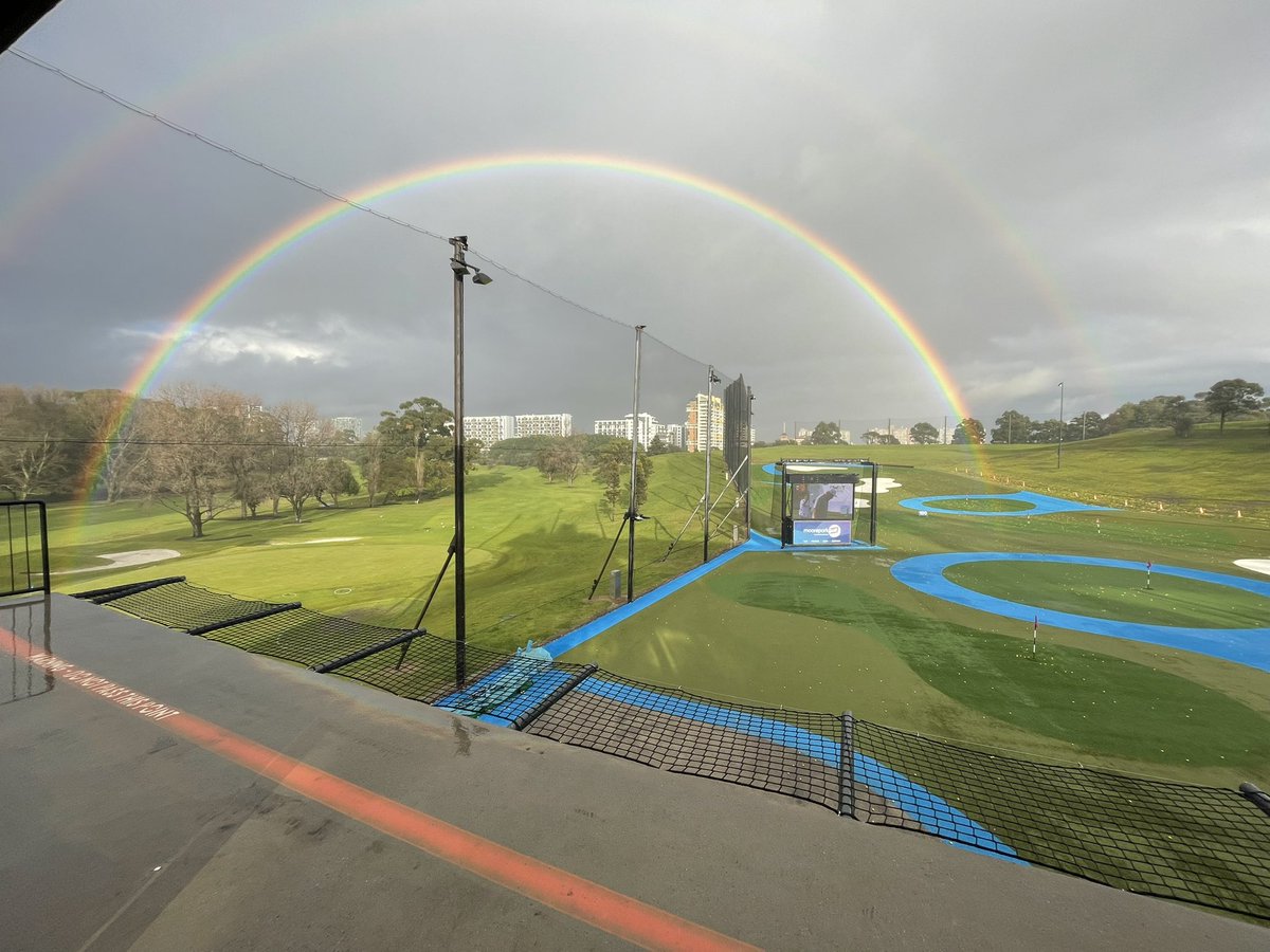 Pot of gold today at Moore Park #mpgolf #rainbow #sydney #golf #moorepark