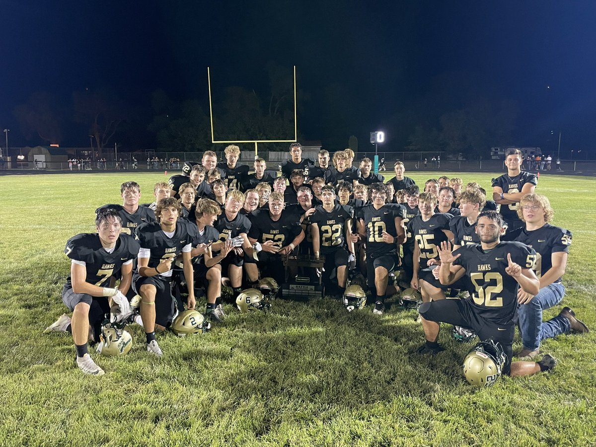 Hawks win 20-8 v. Madrid and win the Battle for the Bridge! Start the year 1-0! #gohawks #iahsfb <a href="/IHSAA/">IHSAA</a> <a href="/IAsportz/">IASportz</a> <a href="/Bound_IA/">Bound Iowa</a>