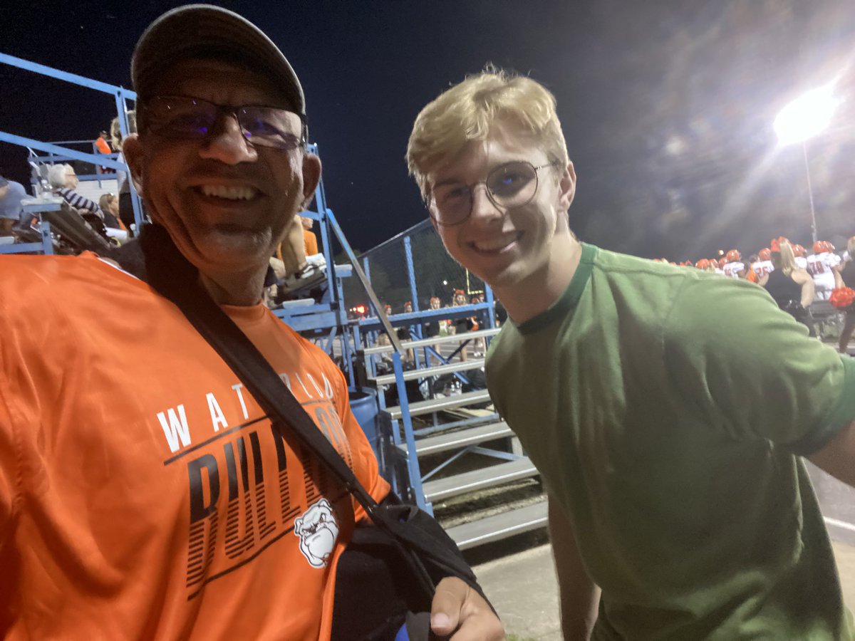 The celebrity sitings were unlimited at our #WaterlooBulldogs 🏈 game. Here is #JohnnyC in a selfie with future Lawyer <a href="/zachary_geller/">Zachary Geller</a> 

<a href="/wloofansection/">WHS STUDENT SECTION</a> @WCUSD5Athletics <a href="/athletic_whs/">WHS Athletic Boosters</a> <a href="/Football2Whs/">WHS Football</a>