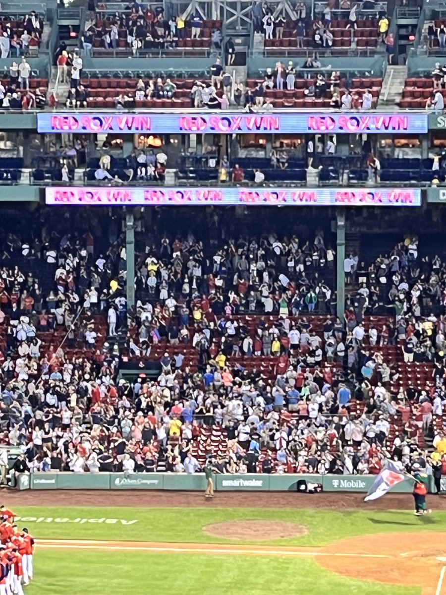 Actually got to see the Red Sox pull out a win tonight. Imagine that!