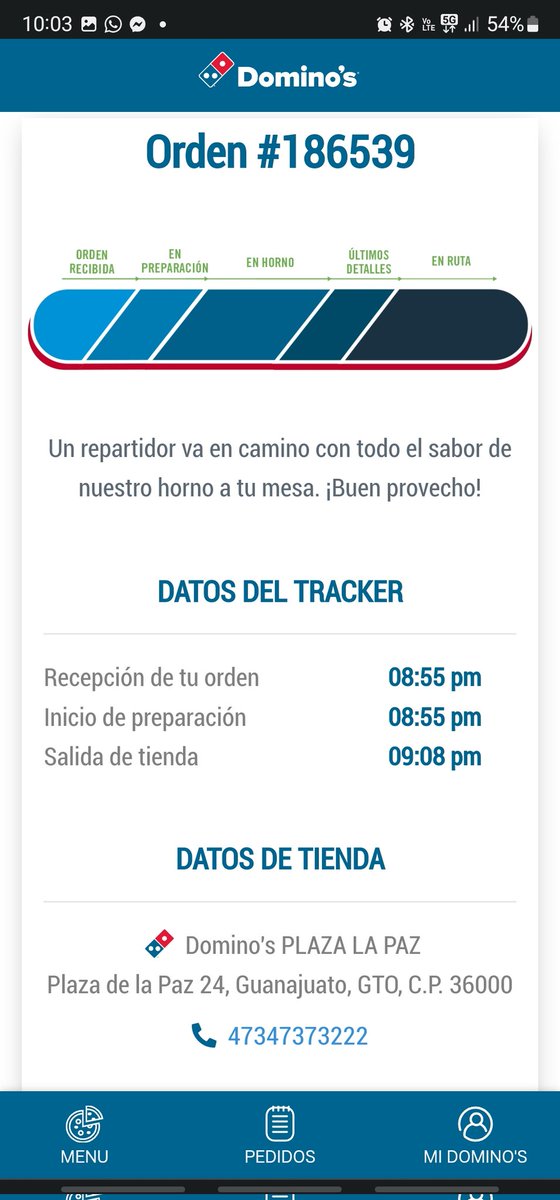 Lalitho06's tweet image. @dominosmx no pidan pizzas mediante la página, nunca llegan y en tienda dicen que el pedido va en camino, llevo más de una hora esperando, al parecer ya no llegó #pizzas #pizzaTracker