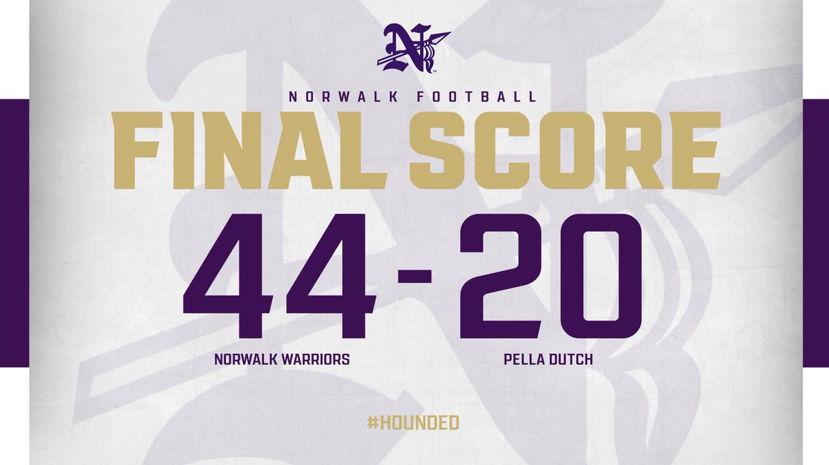 NHSFB_'s tweet photo. Starting off the season 1-0!

#Warriors⚔️ | #hounded https://t.co/qx6uNDMklN