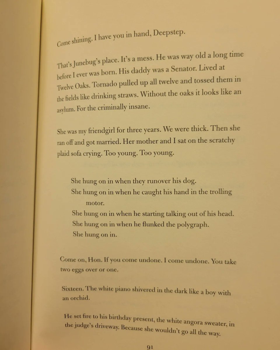 ricklarios's tweet photo. Day 26 of @SealeyChallenge: THIS remarkable booklength poem from C.D. Wright, DEEPSTEP COME SHINING. Beautiful evocation of a place &amp; its people, the reality,myth and mystery of life. Reading it again. Now. 
#cdwright @CopperCanyonPrs #poetry https://t.co/1S9oIGqSuF