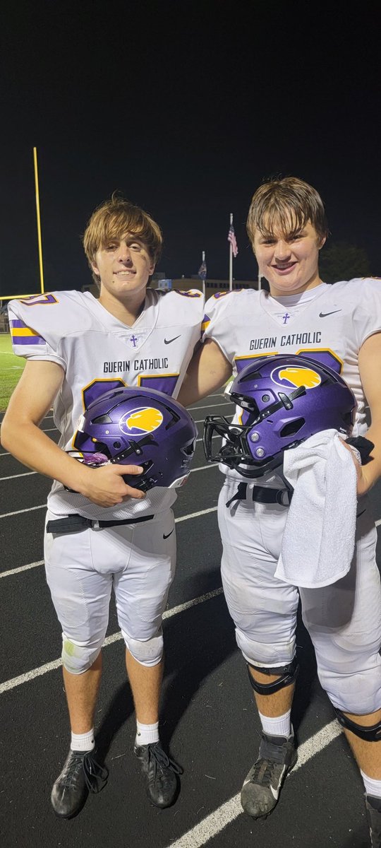 STG46033's tweet image. Excellence tonight @GCGoldenEagleFB 47 @LCCknightFb 10
Great to win the Bishop's Cannon. @EvanGuenthnerFB @lukemoody_22 @aferrucci33 Gabe Chezem #teamcaptains

@RyanZimm30 to @Will_fremion 92 yd TD 
#OffensiveLineDomination

#pick6 @HarrisonMill3r and Joe Youngman 
#teamdefense