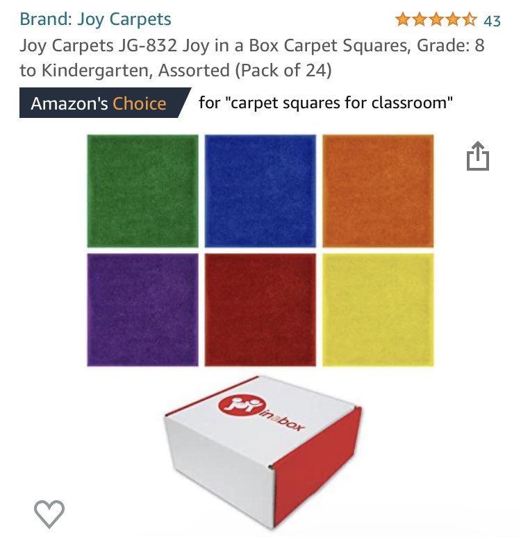 ilovetchng's tweet photo. @hspano My dream item is carpet squares for my awesome 3rd graders. They could find a spot to read a good book or work with partners/groups.            https://t.co/8GbFaceM9q https://t.co/dEdL9BNO7n