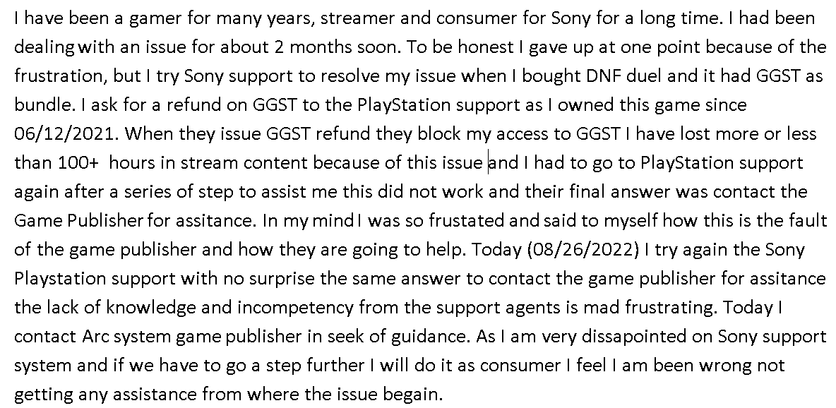 Grapeju30497286's tweet photo. Very disappointed that this is happening to me and I honestly don't wish nobody have to go thru this as well. 

#PlayStation #PlaystationStore  #CustomerExperience 

@PlayStation 
@ArcSystemWorksU https://t.co/zKJ8KDiqn7