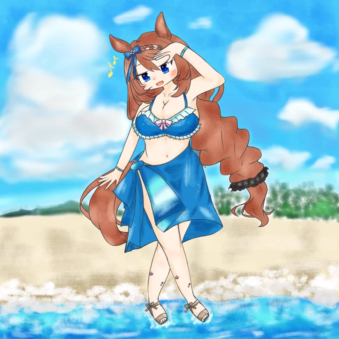 「クリークと海」#ウマ娘 