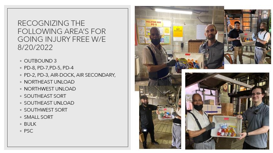 Yesterdays recognition on the Palatine Twilight for Injury Free Weekending 8/20. Nice job everyone thank you for keeping safety a priority!!!!! <a href="/UPSers/">UPSers</a> <a href="/ExperienceUPS/">Experience UPS</a> <a href="/CP_UPSers/">Central Plains</a>