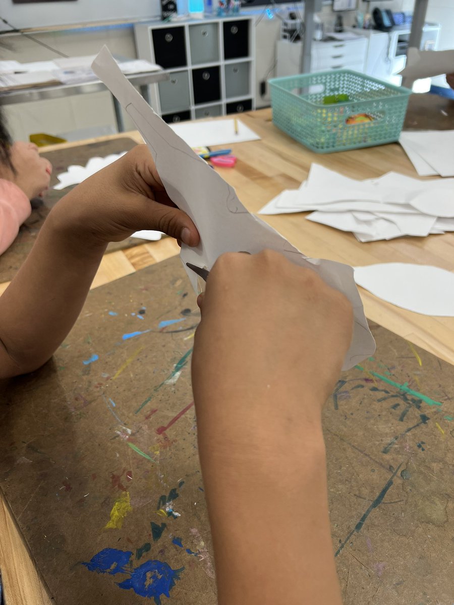My adaptive students struggle using scissors. With trial an error trying different types of scissors the past few years, my students can independently cut paper! Today was a special day. Yes I did get teary eyed.            Moments that Matter!💎<a href="/mr_pedersenwoms/">Brandon Pedersen</a> <a href="/DLDistrict76/">Diamond Lake District 76</a>