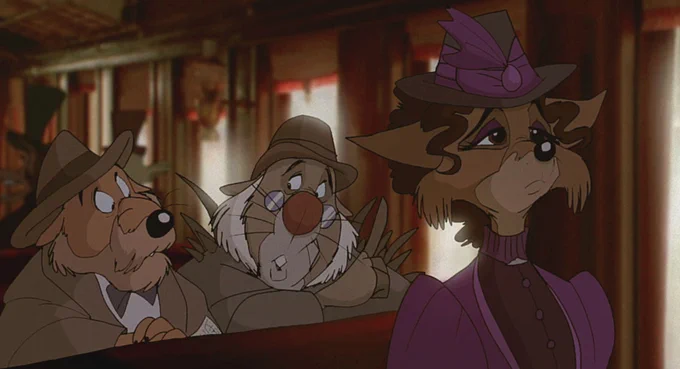 "I've never seen a wolf so broken up over a coyote. What'd he say her name was? Cara? Sara?""Clara.""Clara!""Excuse me...but was this wolf tall, with great big brown puppy-dog eyes and long silvery flowing hair?" 