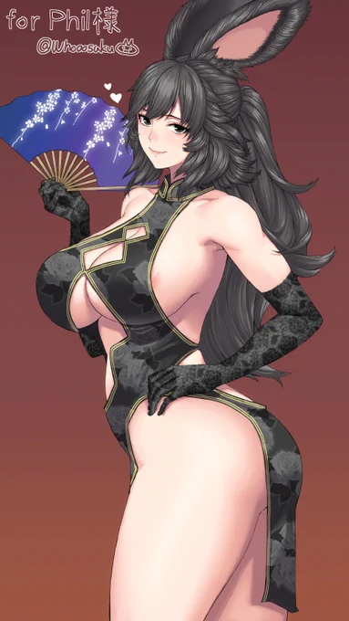 Skeb納品しましたー!顔良すぎのヴィエラさん。 
