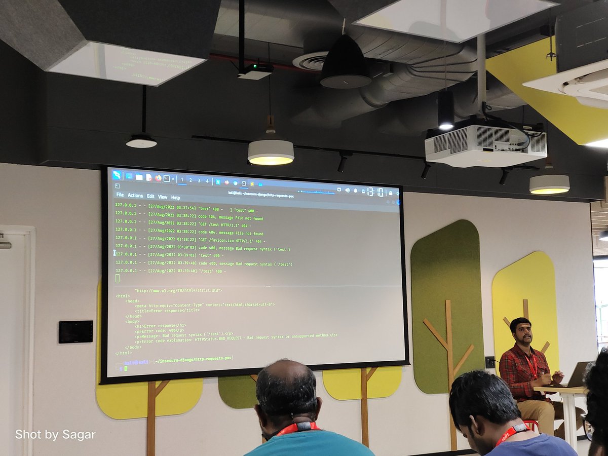 A great session by @pavanw3b on #SSRF attacks using #Grofer at @F5Security in #NullHyd @null0x00 @nullhyd @NullMumbai @Nullblr @nullDelhi