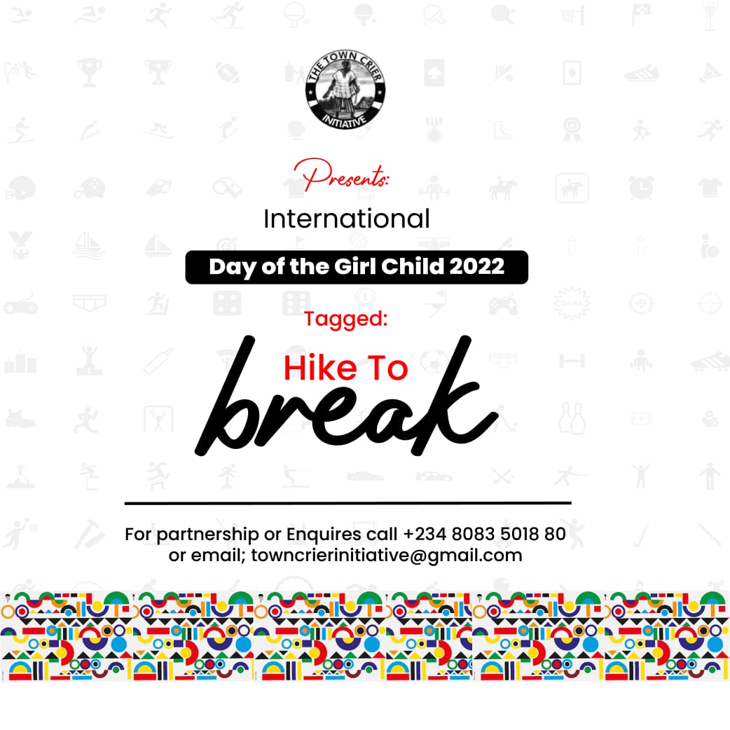 ogene_ogbodo's tweet photo. #Run2Break #Hike2Break

In commemoration of the #DayoftheGirlChild2022, Partner or Volunteer with us to use sports &amp; hiking activities to generate discussion around the silence surrounding #menstruation🩸&amp; break the stigma around period.

Remember: Menstruation 🩸 is Natural https://t.co/hOvD1cpi9D