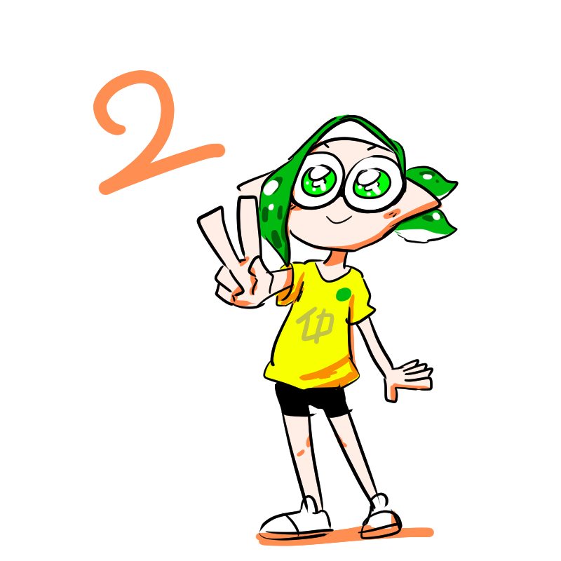#我イカ よしひろ 本名不明
12歳くらい、小さめな身長と好奇心溢れる眩しい眼が特徴的の4号。喋らないし話が通じてるのかよく分からない。知能がどうも低いのか学校の授業についていけてない様子が見られ、これからの進路を心配した先生が特別な学校を勧めてくれたよ。両親はやんわり離婚してるよ。