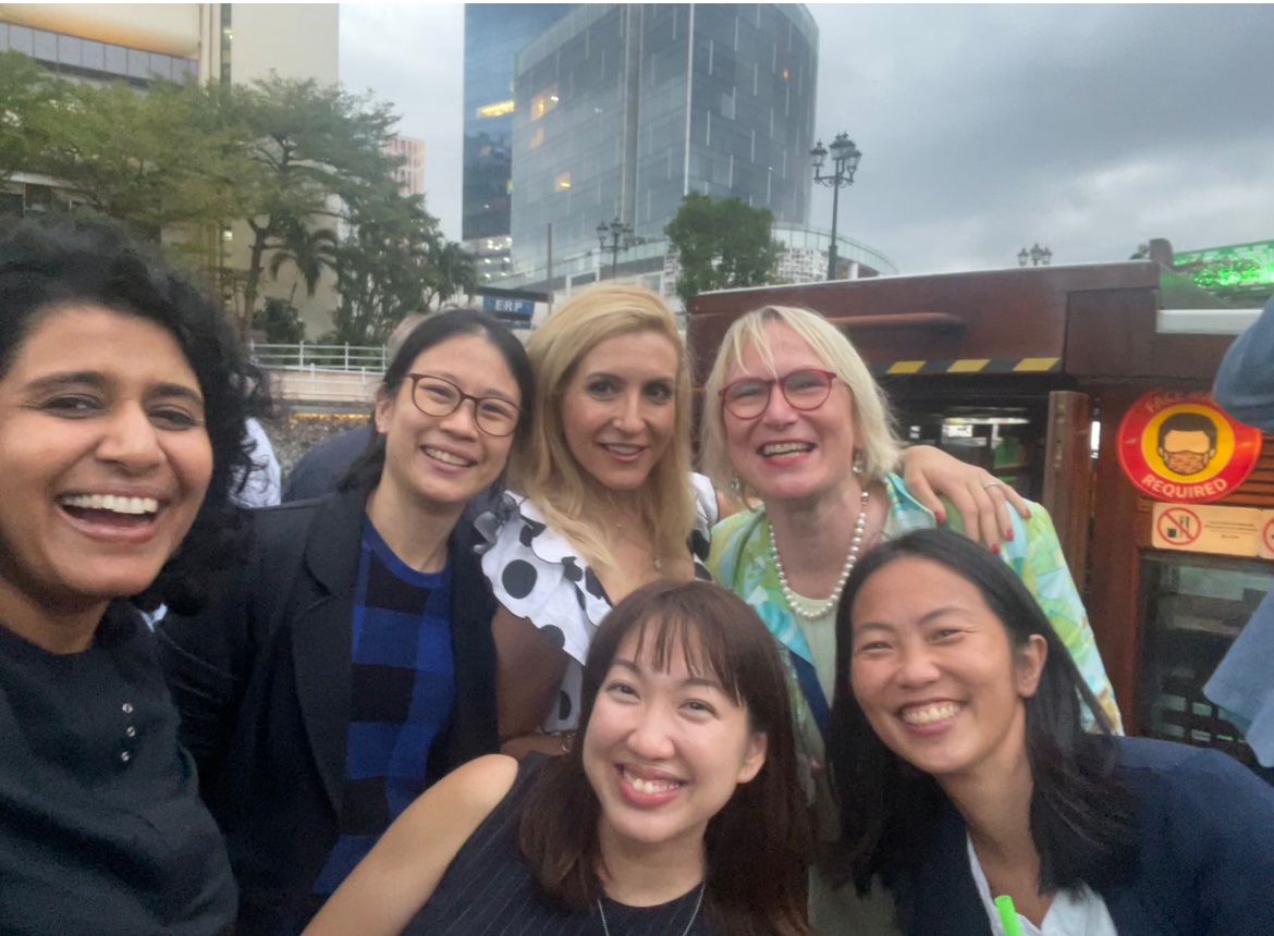 Aditi Bhatt (@writeslkpushkin) on Twitter photo ‘Power’ women of PSM chilling out after a hectic day of demonstrating techniques of peritonectomy, PIPAC and HIPEC
<a href="/ChiaClaramae/">Claramae Chia</a> <a href="/DeliaCortesGuir/">Delia Cortés Guiral</a> <a href="/Jolenewongsm/">Jolene Wong</a> <a href="/JaneSeo21/">Jane Seo</a> #BeateRau ‘Power’ women of PSM chilling out after a hectic day of demonstrating techniques of peritonectomy, PIPAC and HIPEC
<a href="/ChiaClaramae/">Claramae Chia</a> <a href="/DeliaCortesGuir/">Delia Cortés Guiral</a> <a href="/Jolenewongsm/">Jolene Wong</a> <a href="/JaneSeo21/">Jane Seo</a> #BeateRau