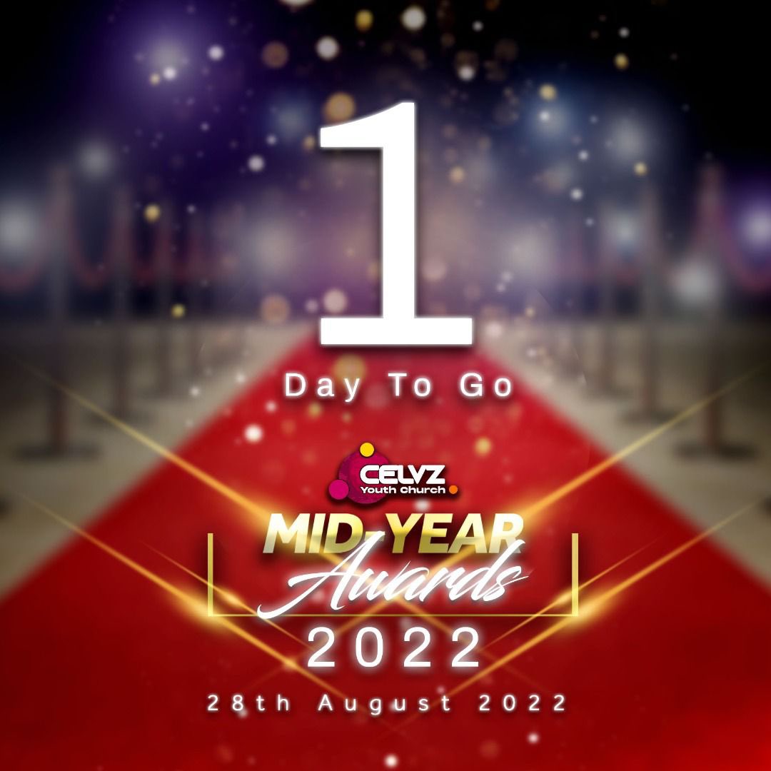 1 MORE DAY to celebrate God’s mighty people💫🏆🎖

Are you excited about this?, We literally can’t wait to be in this particular atmosphere!🔥🔥

#MidYearAwards #JoyfulTime