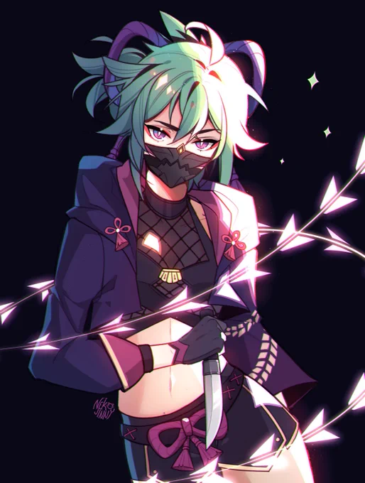 impressive lighting is superior#KukiShinobu #Kazuha  #GenshinImpact #原神 
