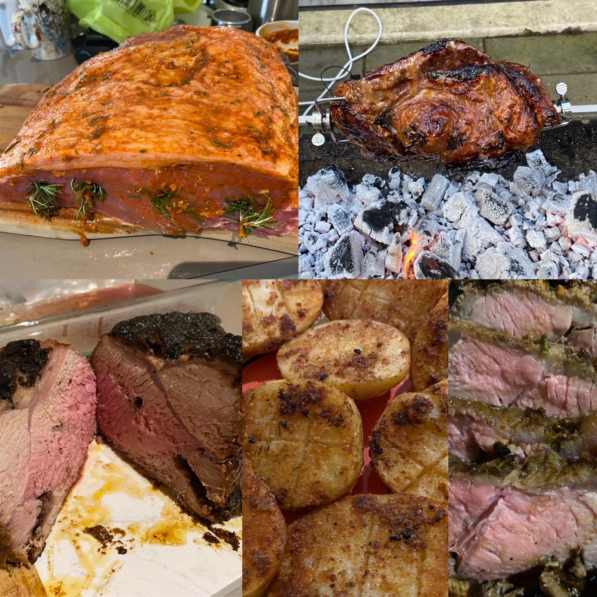 adam_voigt's tweet image. Saturday night family cook up on the charcoal rotisserie. Like being back in #melbournelockdown!