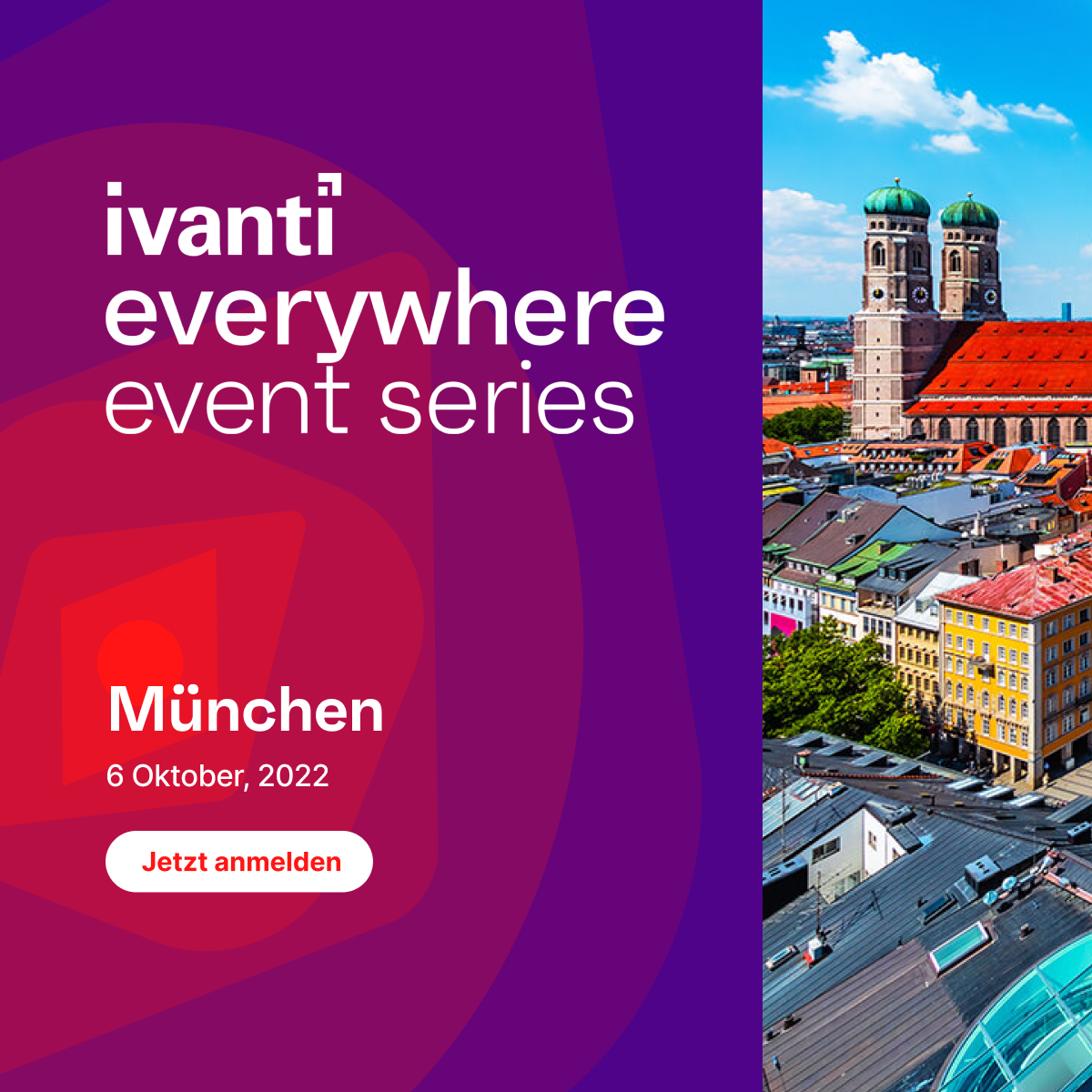 We're going to Munich on October 6 for the Ivanti in-person roadshow. Space is limited, register, and reserve your seat today! bit.ly/3A9VVld