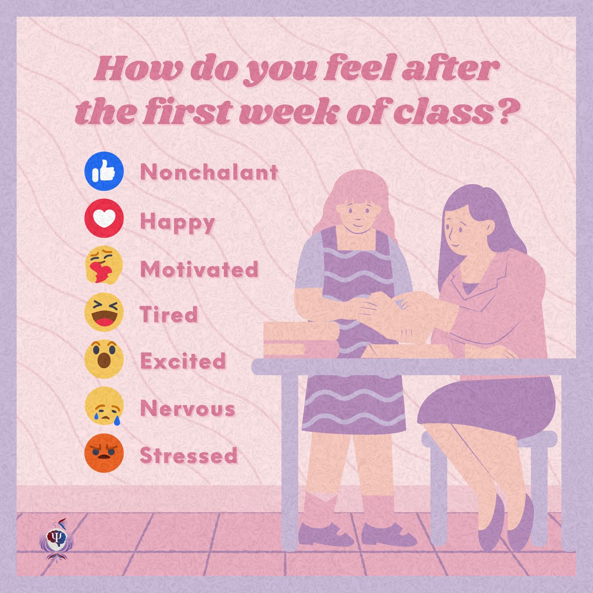 OPCFEUHS's tweet photo. #OPCommunityCheck
#OnePsychCommunity

One of the most intimidating parts of the school year has been marked off the calendar – the first week of class is finally over! This week was certainly exploding with bundles of emotion. https://t.co/bilsT8jAZc