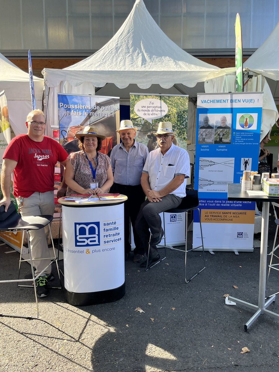 #Corrèze 
🔴 En direct du Festival de l’élevage de Brive 
Notre service Santé Sécurité au Travail est présent pour parler vision des bovins, poussières de paillage et bien plus encore!
👉 Nous vous attendons pour le pot de l’amitié à partir de 11h