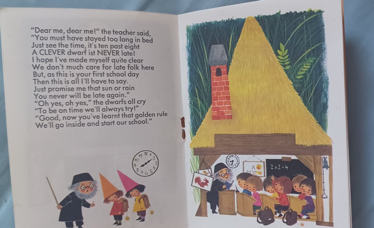 Booksaretoocool's tweet photo. I was given this book in the 1970's when I started school. The elf's give you tips about being on time and playing nicely #BackToSchool https://t.co/tPwjYMtwJO