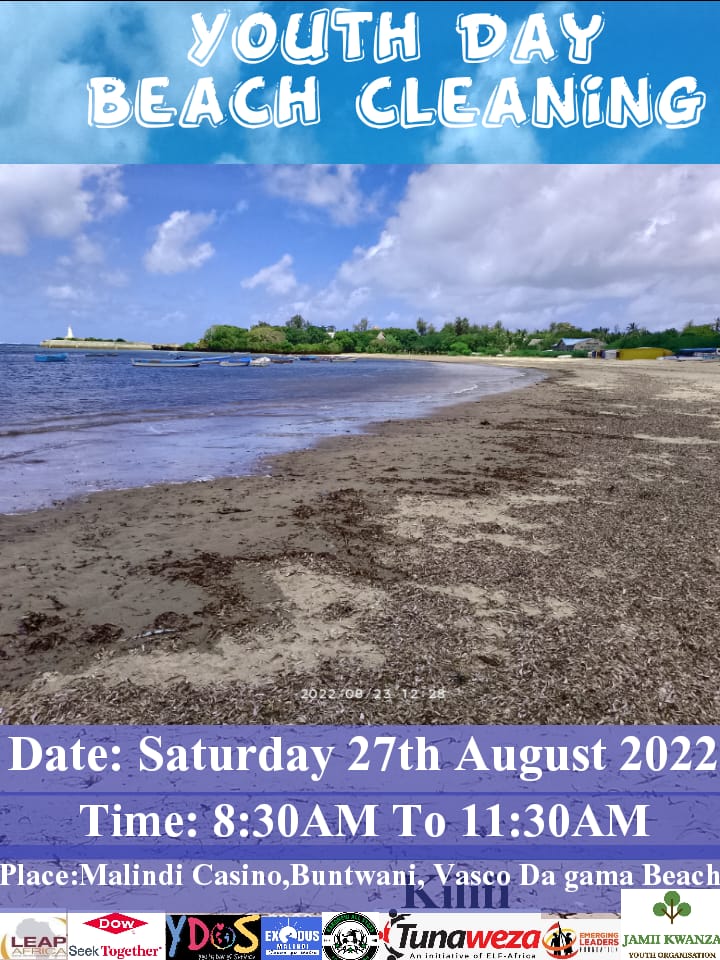CoachAshraf's tweet photo. Lets Clean Our Beaches... Kilifi Tunaweza Initiative will join other youth in beach cleaning as we celebrate Youth Day of Services
#YouthfulandUseful
#YouthDay2022
#YDOS2022
#ELFat10
@elfafrica1
@LEAPAfrica
@DowNewsroom https://t.co/XdpsUN7z84