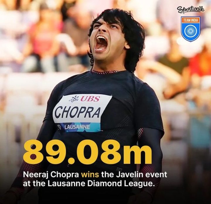 SSBarick's tweet photo. #NeerajChopra
That's y he is called KING CHOPRA...
Well Done Boy @Neeraj_chopra1 🇮🇳
So PROUD of u CHAMP
#NeerajChopra https://t.co/9IjDpZA4Qu