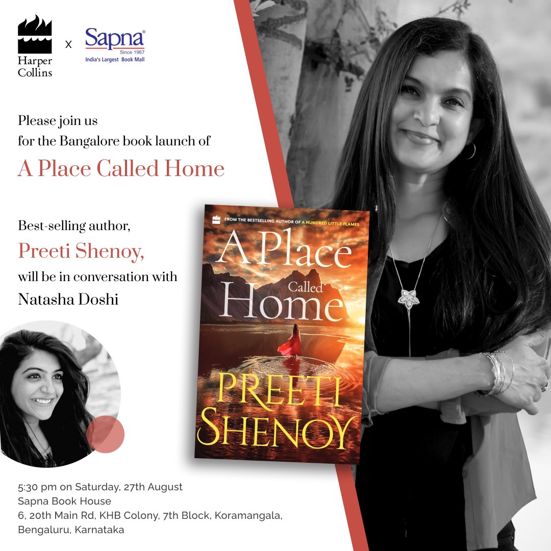 preetishenoy's tweet photo. Hello 👋🏽 Bangaloreans! Meet me today at 5.30 pm  at Sapna book house, Koramangala. Please RT 🙏🏽 #BookTwitter #meettheauthor @HarperCollinsIN https://t.co/tCyeZCQKqV