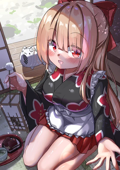 「どうしたんですか?どうぞ、こちらへ」ハナちゃんに膝枕で耳かきしてもらいたい…Twitter→ube→ 