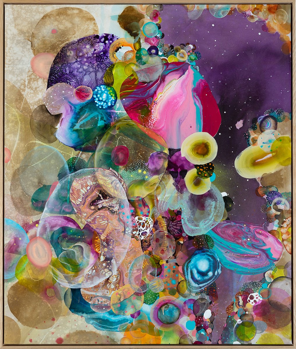 'Microcosmic' Original painting on canvas 120cm x 100cm #abstractart #art #nft #painting