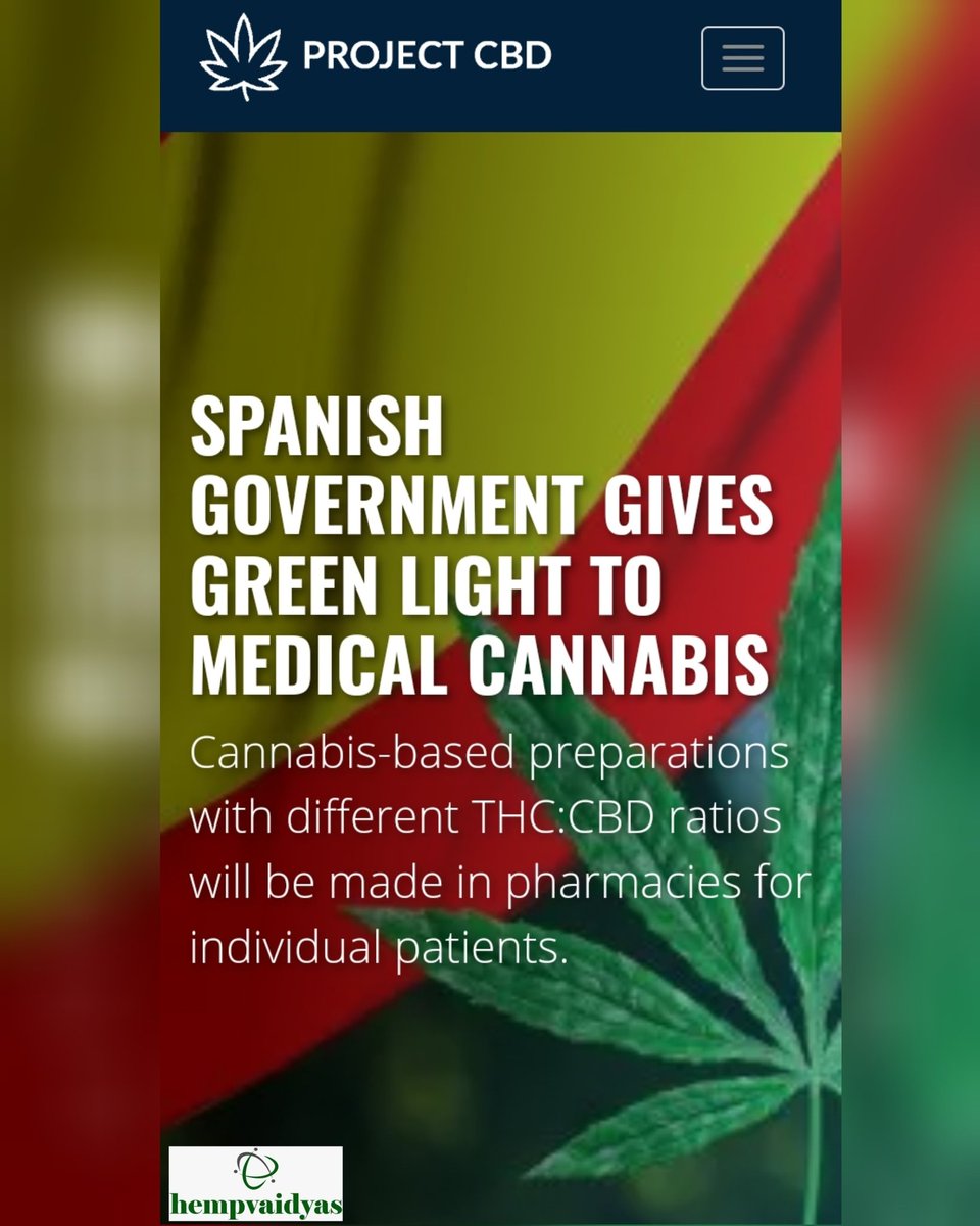 indiahempexpo's tweet photo. Spanish Govt gives Green Light to Medical Cannabis ๐ฟ
Read full article on https://t.co/vLYTymuU5S
.
.
Follow us for more news, blogs and information.
Source: Project CBD
.
.
#indianvaidyas #hempvaidyas #vaidyas #cannabis #news #newsupdate #hemp #hempproduct #legal #health https://t.co/Lw2dDPLSZX
