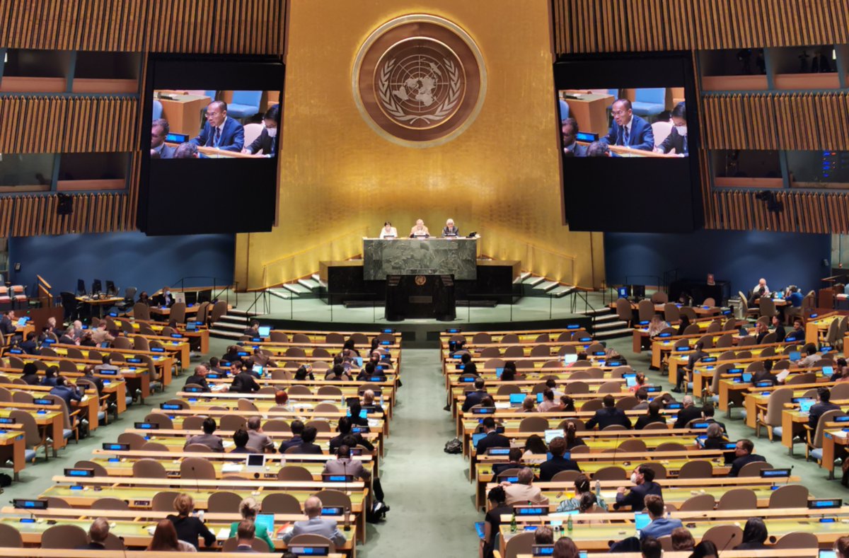 Amb_LiSong's tweet image. Tonight at the UNHQ, I expressed China’s deep regret to the #NPTRevCon for its conclusion without consensus on a Final Document.