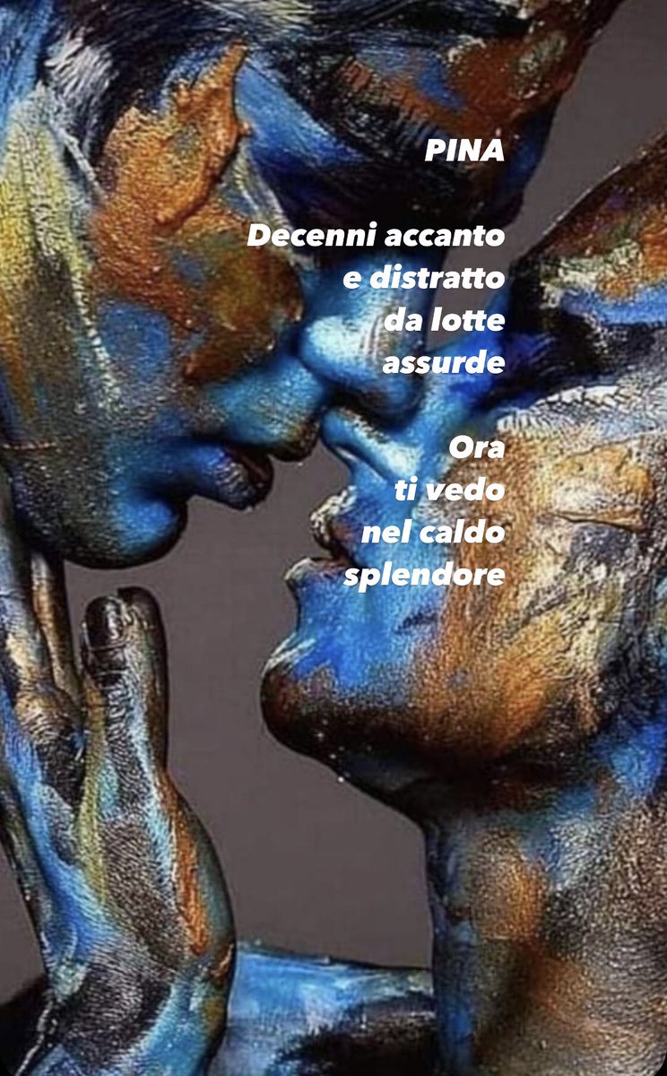 OlivieroBianchi's tweet photo. PINA #autorebianchi #poesiaitaliana #poesiacontemporanea #poesia #pina #lotte #assurde #accanto #splendente https://t.co/6woktP6bJy