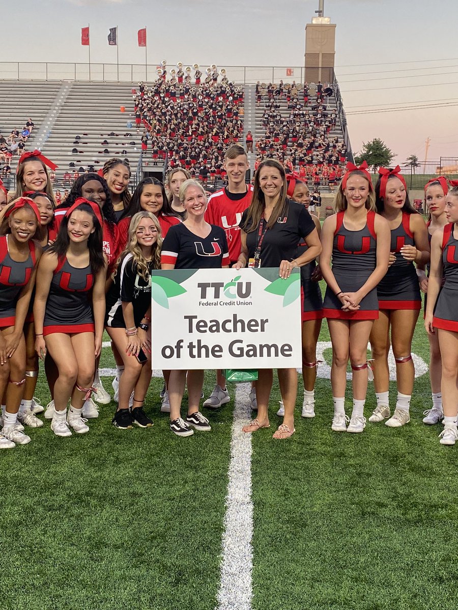 Congrats to the <a href="/ttcu/">TTCU Federal Credit Union</a> Teacher of the Game, Brenda Hillhouse!  Thank you to TTCU for their support of Union Athletics and our wonderful teachers!