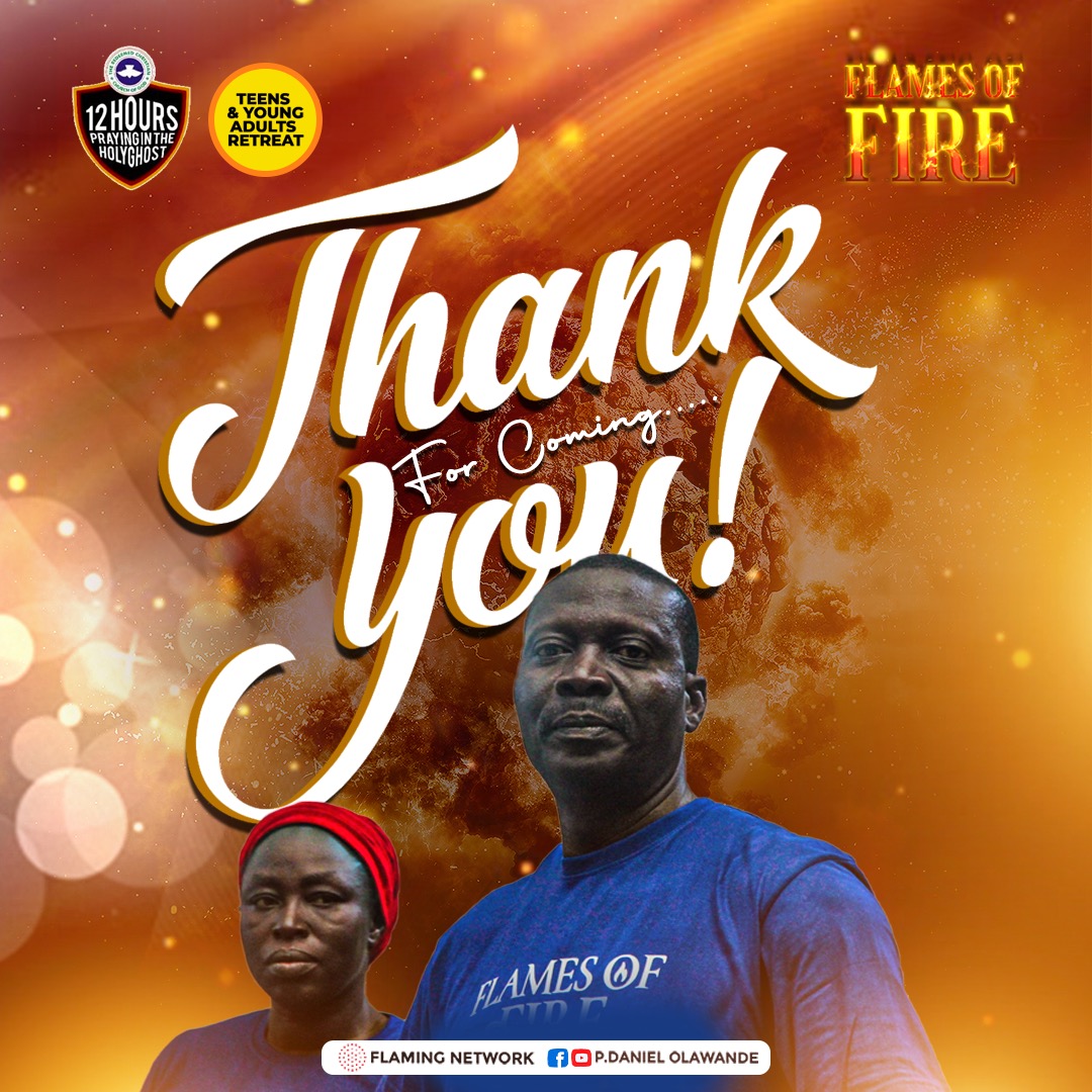 pdanielolawande's tweet photo. Consistently and everyday, do your part in staying on Fire !!!
Many things may come to distract you but may the Lord keep you on fire for Him.
Thank you for joining this month's edition of 12Hours!
See you next month 🔥
#FlamesOfFire
#12HoursFellowshipInTheHolyghost https://t.co/gDBWt0PsCe