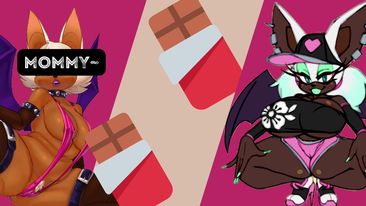 EB0NYBAT's tweet image. ❝ What's wrong?
Too /dark/ for ya~? ❞

— MILF portrayal of Rouge the Bat
— Fan of babying people~
— Avid breastfeeding
— Deep. Dark. Chocolate.

🖤+🔁 ?