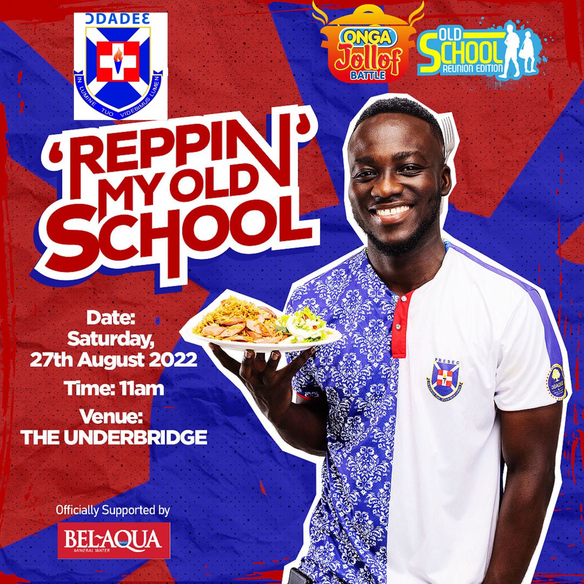 OngaGhana's tweet photo. The cooks are ready to represent their old school! Watch out for them today, Saturday, 27th August as they battle to win the ultimate prize of GHS 20,000.
#OngaJollofBattle #UCLdraw https://t.co/uy8o90AQoc
