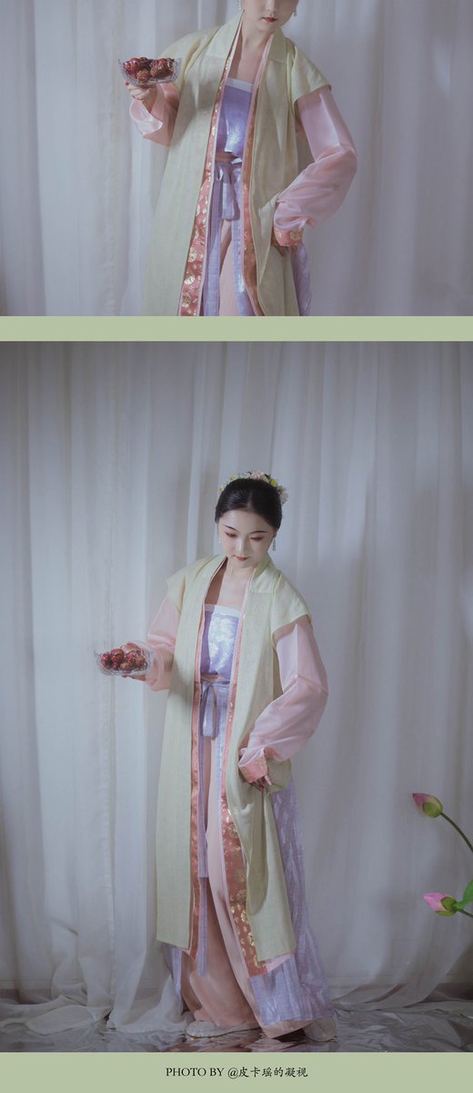 balabengta's tweet photo. #中華風 #漢服チャレンジ
#汉服挑战 #한푸_도전 #China #汉服 #漢服 #한푸 #中国女孩 
#Chinese_style #中国风 #中国  #Chinese #ChineseCulture #ChinaStory #hanfu_challenge #hanfu #hanfugirl  #chinesefashion 
南宋-四合云纹对襟衫配褙心配仅合围百迭裙配宋裤
图源：皮卡瑶的凝视 https://t.co/gxnUhFGgdN