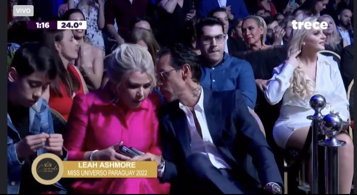 Marc Anthony al término del Miss universo Paraguay: Le espero a Nadia en el aeropuerto