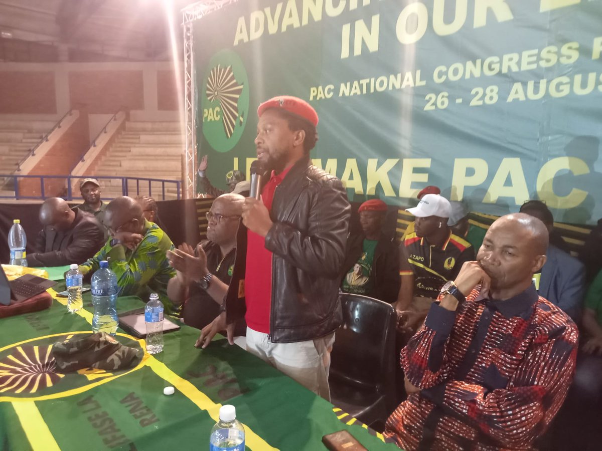 EFF_Limpopo's tweet photo. 📍Polokwane
EFF Limpopo Convenor Cmsr @MbuyiseniNdlozi giving message of support at the Pan Africanist Congress of Azania (PAC) National Elective Conference at Ngoako Ramahlodi Sports Complex in Seshego, Polokwane last night. #PACConference https://t.co/RD3LVeLDu5