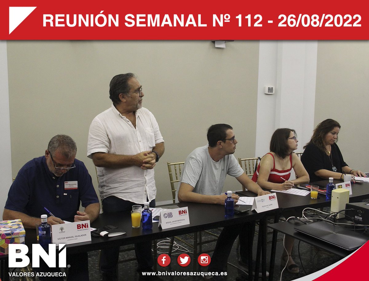 BniValoresAzu's tweet photo. #ReuniónSemanal
Tras un agosto abiertos por vacaciones nuestras empresas siguen creciendo gracias al #marketing por #referencias que nos ofrece #BNI.
▶ https://t.co/poRx17tUG2
🌟¡Vive la #ExperienciaValores!🌟
#SéValores #NetworkingAzuqueca #OtraFormaDeHacerNegocios https://t.co/TGq8ebwjXd