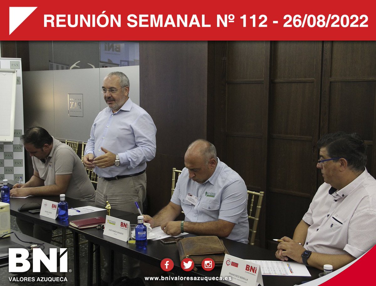 BniValoresAzu's tweet photo. #ReuniónSemanal
Tras un agosto abiertos por vacaciones nuestras empresas siguen creciendo gracias al #marketing por #referencias que nos ofrece #BNI.
▶ https://t.co/poRx17tUG2
🌟¡Vive la #ExperienciaValores!🌟
#SéValores #NetworkingAzuqueca #OtraFormaDeHacerNegocios https://t.co/TGq8ebwjXd