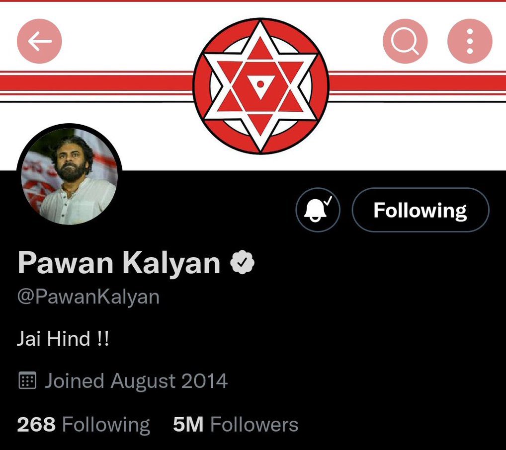 KrishNaiduPspk's tweet image. 5 Million change seeker for Janasenani ✊
@PawanKalyan ❤️
