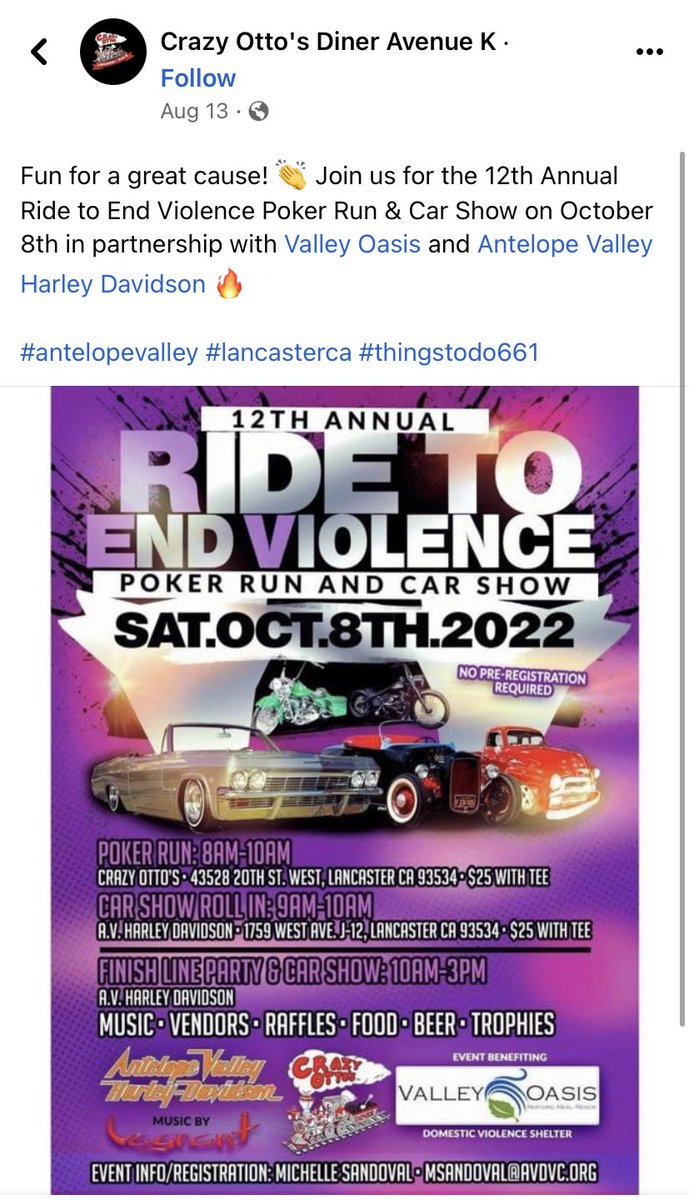 _ValleyOasis's tweet photo. We are THANKFUL for our partnership with Crazy Otto's Diner Avenue K 💜 https://t.co/e9jx34V3jE