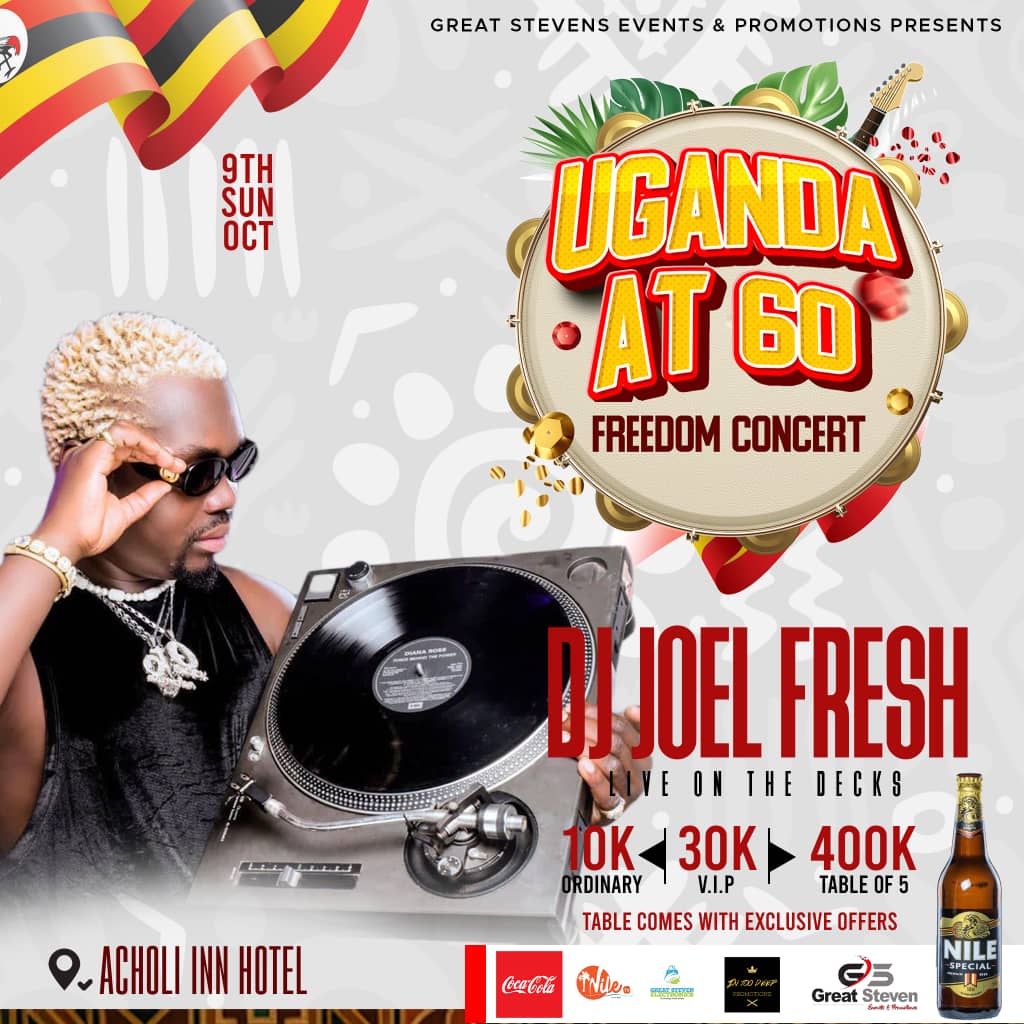 trona256's tweet photo. 9th Oct. Dj Joel Fresh will be turning Up the heat in the City. DON'T MISS IT FOR ANYTHING 
#UgAt60FreedomConcert https://t.co/FSYBK6HuS3